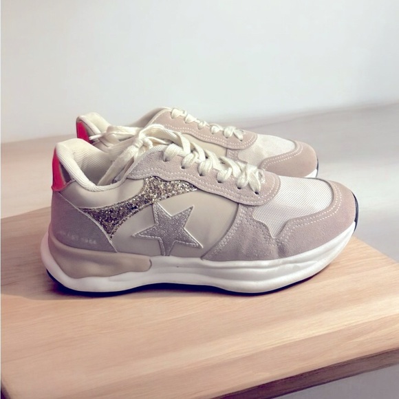 Vintage Havana Run Nude Glitter Star Sneaker Women’s Size 9. - Picture 4 of 9